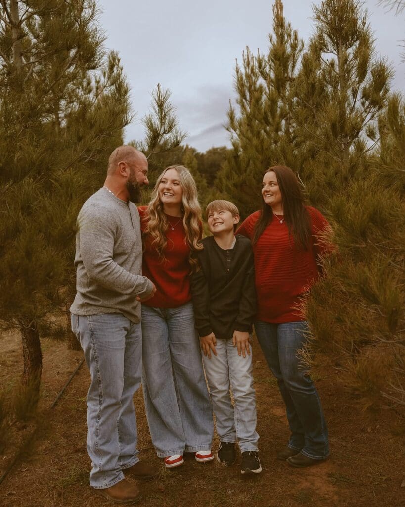 Christmas tree session at W-8  Christmas Tree Farm in Tuscola, TX