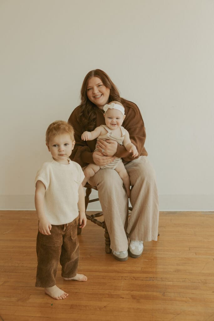 Sweet family studio session in Light Loft Studio in downtown Abilene, TX