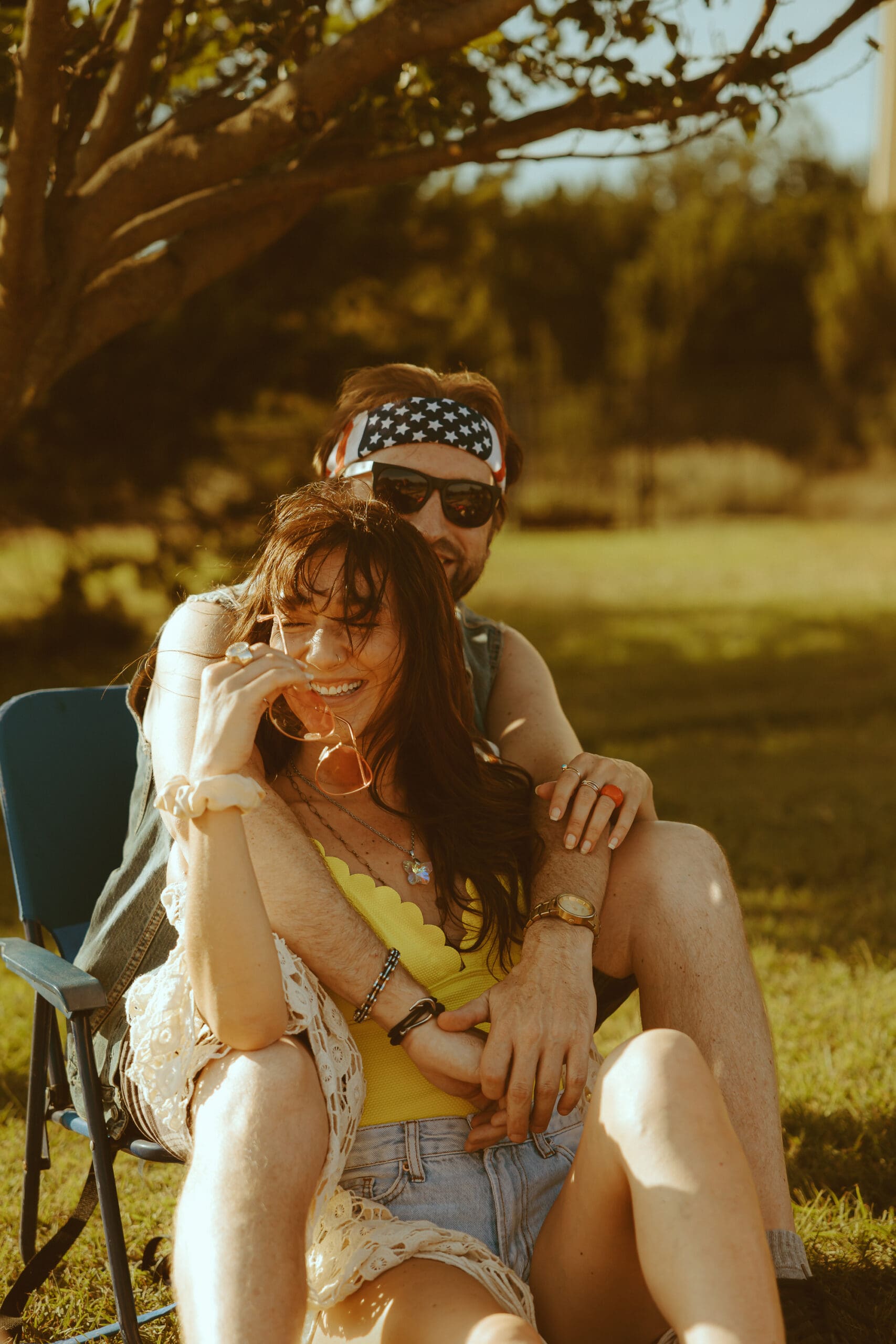 Summer retro themed couples styled shoot in Abilene, TX